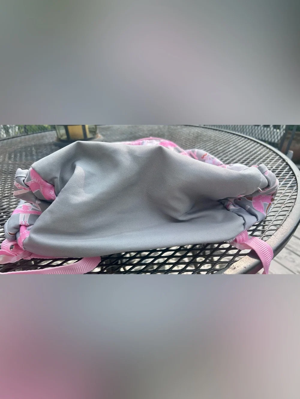 Pottery Barn Kids Pink and Gray Ballerina Backpack